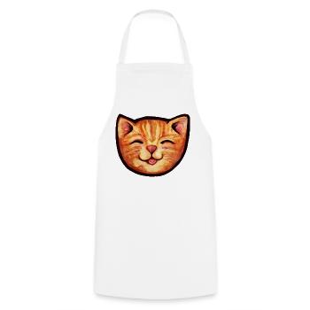 Sonnenkat Aquarell Lächeln - Kochschürze - Weiß - Vorne - AI Model Male 185 dark (185cm)