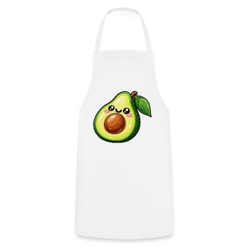 Kawaii Avocado Lächeln - Kochschürze - Weiß - Vorne - AI Model Male 185 dark (185cm)