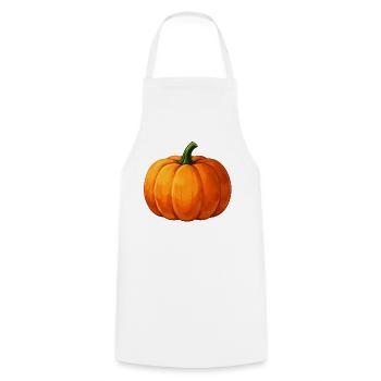 Herbstkürbis - Kochschürze - Weiß - Vorne - AI Model Male 185 dark (185cm)