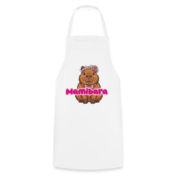 MamiBara Capybara - Kochschürze - Weiß - Vorne - AI Model Male 185 dark (185cm)