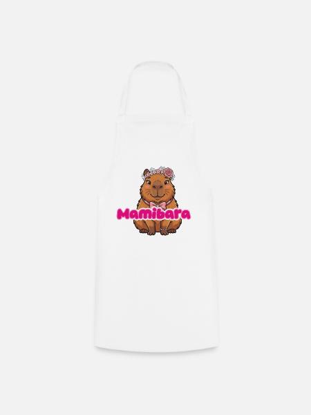 MamiBara Capybara - Kochschürze - Weiß