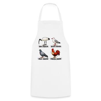 Funny Bin Huhn Australischer Ibis Vogelliebhaber Kunst - Kochschürze - Weiß - Vorne - AI Model Male 185 dark (185cm)