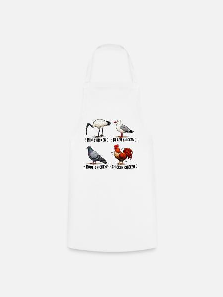 Funny Bin Huhn Australischer Ibis Vogelliebhaber Kunst - Kochschürze - Weiß