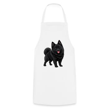 Schipperke Kawaii Style – Süßer kleiner Hund - Kochschürze - Weiß - Vorne - AI Model Male 185 dark (185cm)