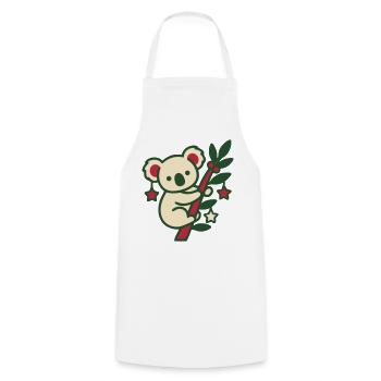 Koala Weihnachten Clipart - Kochschürze - Weiß - Vorne - AI Model Male 185 dark (185cm)