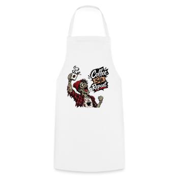 Kaffeeliebhaber Zombie Kaffee Spruch Design - Kochschürze - Weiß - Vorne - AI Model Male 185 dark (185cm)