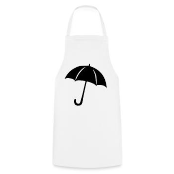 Regenschirm Regen Meteorologe Geschenk  - Kochschürze - Weiß - Vorne - AI Model Male 185 dark (185cm)
