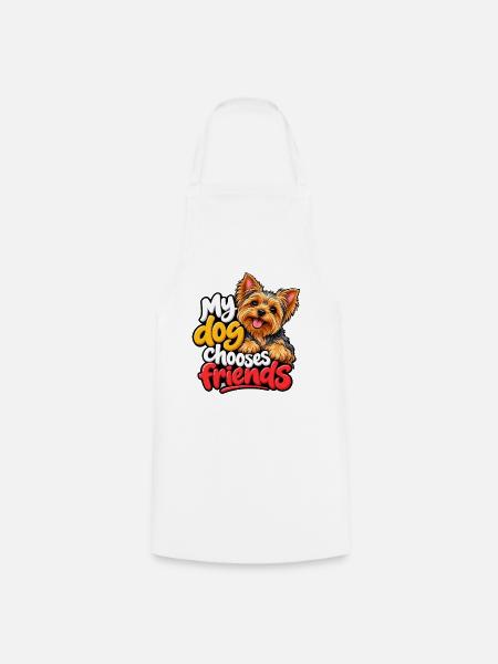 Yorkshire Terrier - Kochschürze - Weiß