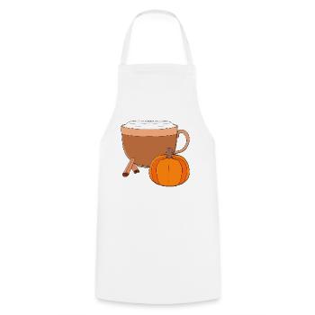 Cozy Spice Latte Bowl mit Kürbis und Zimt - Kochschürze - Weiß - Vorne - AI Model Male 185 dark (185cm)