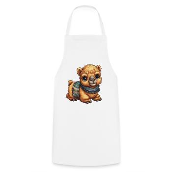 Kleines Kamel im Schal - Kochschürze - Weiß - Vorne - AI Model Male 185 dark (185cm)