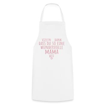 Beste Mama Herz Dankeschön Muttertag Geschenkidee - Kochschürze - Weiß - Vorne - AI Model Male 185 dark (185cm)