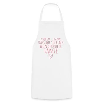 Beste Tante Herz Dankeschön Patentante Geschenk - Kochschürze - Weiß - Vorne - AI Model Male 185 dark (185cm)