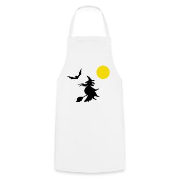 hexe_halloween - Kochschürze - Weiß - Vorne - AI Model Male 185 dark (185cm)