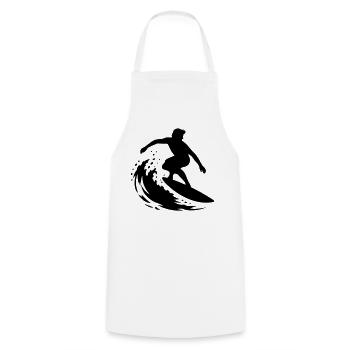 surfer_1 - Kochschürze - Weiß - Vorne - AI Model Male 185 dark (185cm)