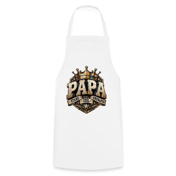 Vatertag Papa stark cool & einzigartig  - Kochschürze - Weiß - Vorne - AI Model Male 185 dark (185cm)