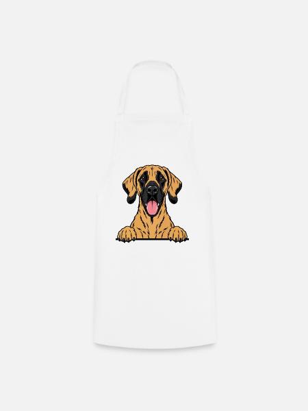 Deutsche Dogge - Kochschürze - Weiß