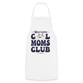 Radfahrer – cooler Mama-Fahrradclub - Kochschürze - Weiß - Vorne - AI Model Male 185 dark (185cm)