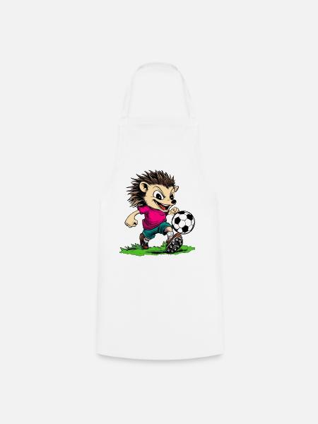 Fussball Igel - Kochschürze - Weiß