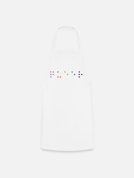 Queer Braille - Kochschürze - Weiß