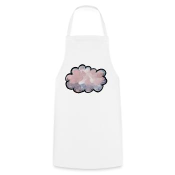 Pastellwolken-Aquarell-Traum - Kochschürze - Weiß - Vorne - AI Model Male 185 dark (185cm)