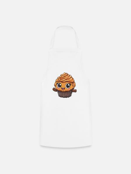 Kuscheliger Cupcake Held - Kochschürze - Weiß
