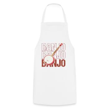Banjo Beat Retro Illustration - Kochschürze - Weiß - Vorne - AI Model Male 185 dark (185cm)
