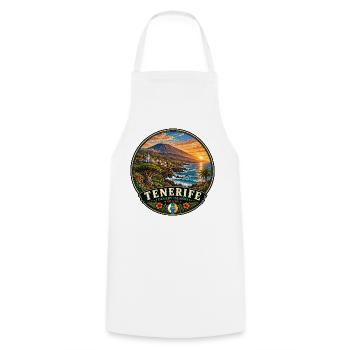 Teneriffa Vulkaninsel Küste Urlaub Sunset - Kochschürze - Weiß - Vorne - AI Model Male 185 dark (185cm)