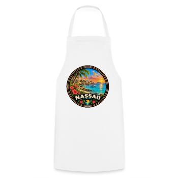 Nassau Bahamas Strand Urlaub Tauchen Korallenriff - Kochschürze - Weiß - Vorne - AI Model Male 185 dark (185cm)