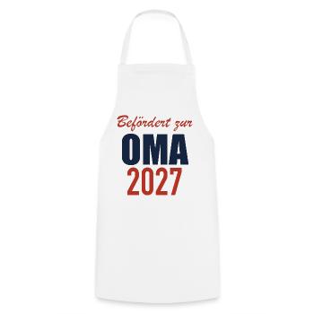 Befördert zur Oma 2027 - Kochschürze - Weiß - Vorne - AI Model Male 185 dark (185cm)