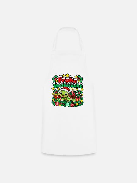 Weihnachts Schildkröte - Kochschürze - Weiß