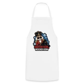 Harter Kerl weicher Kern Nussknacker Cool Shirt - Kochschürze - Weiß - Vorne - AI Model Male 185 dark (185cm)