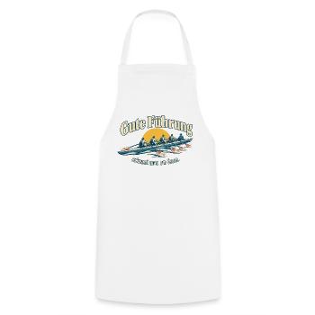Gute Führung Teamgeschenk für Chefin oder Chef - Kochschürze - Weiß - Vorne - AI Model Male 185 dark (185cm)