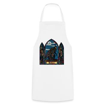Mothman Buntglas - Kochschürze - Weiß - Vorne - AI Model Male 185 dark (185cm)
