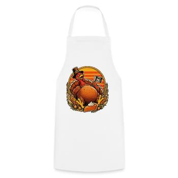 Thanksgiving Truthahn Ultraschall Retro Baby - Kochschürze - Weiß - Vorne - AI Model Male 185 dark (185cm)