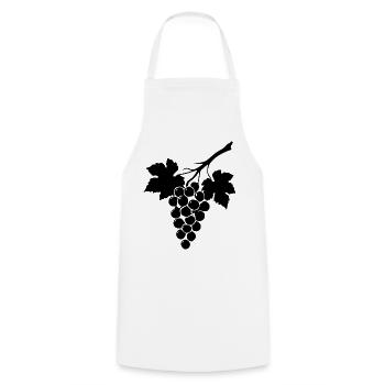 Wein Weinrebe Weintrauben schwarz Geschenk  - Kochschürze - Weiß - Vorne - AI Model Male 185 dark (185cm)