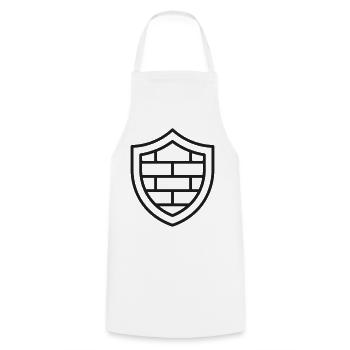 Firewall-Schildlinien-Symbol - Kochschürze - Weiß - Vorne - AI Model Male 185 dark (185cm)