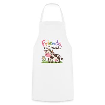 Friends Not Food Cute Cow - Kochschürze - Weiß - Vorne - AI Model Male 185 dark (185cm)