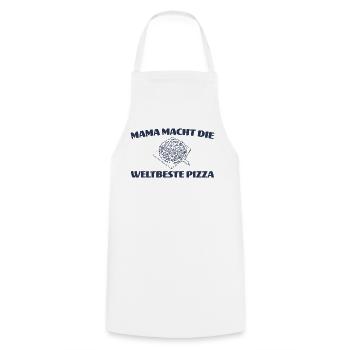 Mama macht die weltbeste Pizza - Pizzabäckerin - Kochschürze - Weiß - Vorne - AI Model Male 185 dark (185cm)
