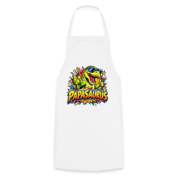  Papasaurus Dinosaurier T-rex Comic Buch Pop Art - Kochschürze - Weiß - Vorne - AI Model Male 185 dark (185cm)