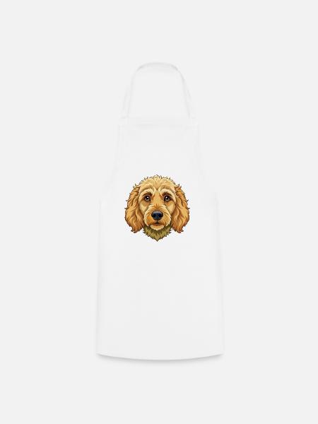 Goldendoodle-Hundekopf - Kochschürze - Weiß