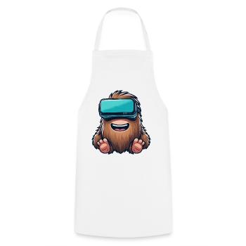 Bigfoot Sasquatch Süß Comic Cartoon VR Virtual Rea - Kochschürze - Weiß - Vorne - AI Model Male 185 dark (185cm)