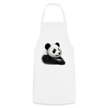 Panda Illustration - Kochschürze - Weiß - Vorne - AI Model Male 185 dark (185cm)