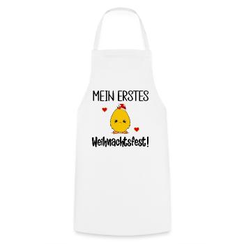 Mein erstes Weihnachtsfest Küken - Kochschürze - Weiß - Vorne - AI Model Male 185 dark (185cm)