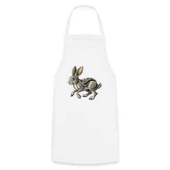 Running Rabbit - Kochschürze - Weiß - Vorne - AI Model Male 185 dark (185cm)