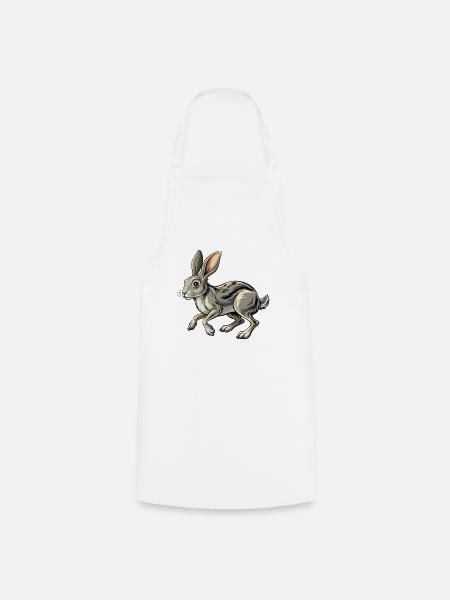 Running Rabbit - Kochschürze - Weiß