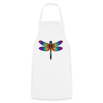Formulierung: Buntglas Regenbogen Insekt Kunst T-Shirt - Kochschürze - Weiß - Vorne - AI Model Male 185 dark (185cm)