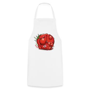 Faule Tomate - Kochschürze - Weiß - Vorne - AI Model Male 185 dark (185cm)