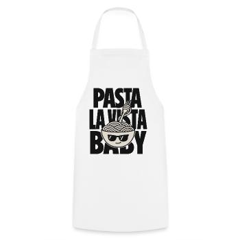 Pasta La Vista Baby – Spaghetti mit Sonnenbrille - Kochschürze - Weiß - Vorne - AI Model Male 185 dark (185cm)