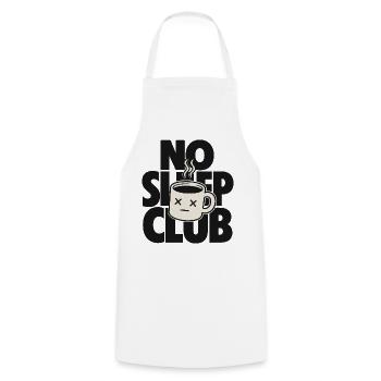 No Sleep Club – Müde Kaffeetasse - Kochschürze - Weiß - Vorne - AI Model Male 185 dark (185cm)