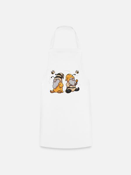 Bienen Humor Bee Happy - Kochschürze - Weiß